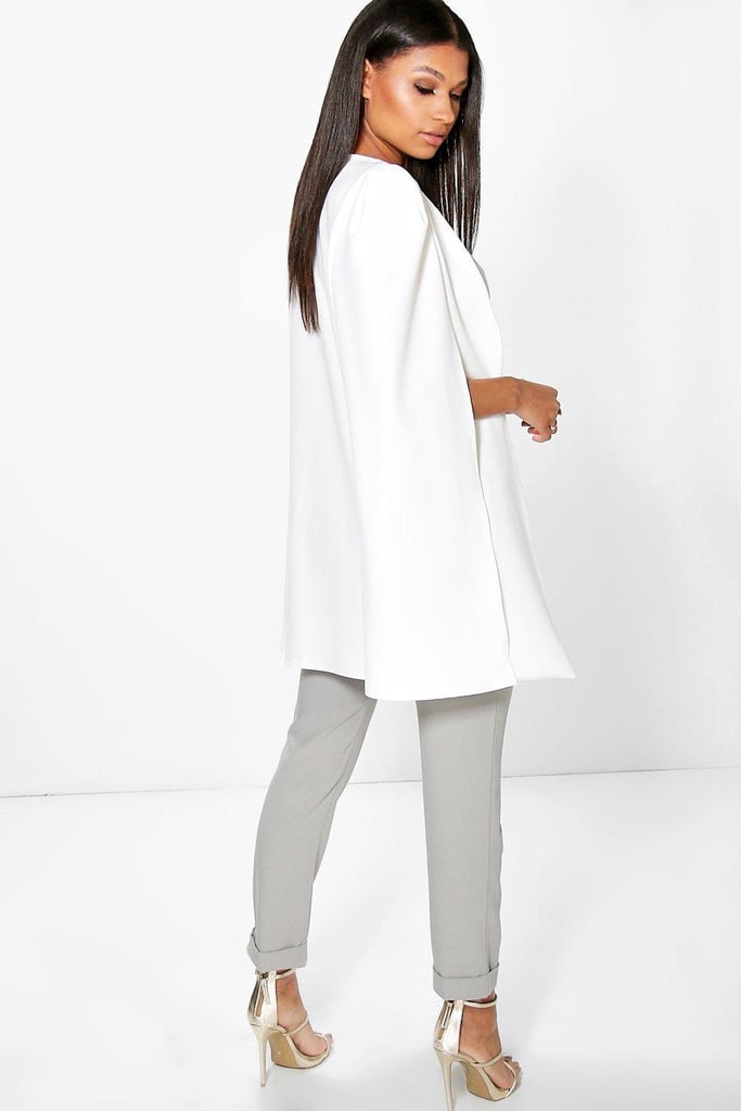 Boohoo Longline Tailored Crepe Cape