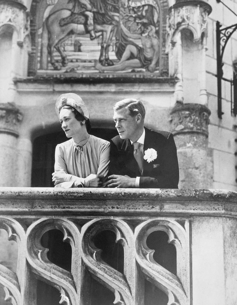 Edward and Wallis were married in June 1937 at the Château de Candé in France — members of the royal family were forbidden from attending the ceremony by Edward's brother Albert, who had then taken the throne as King George VI. Edward was given the Duke of Windsor title, making Wallis a duchess.