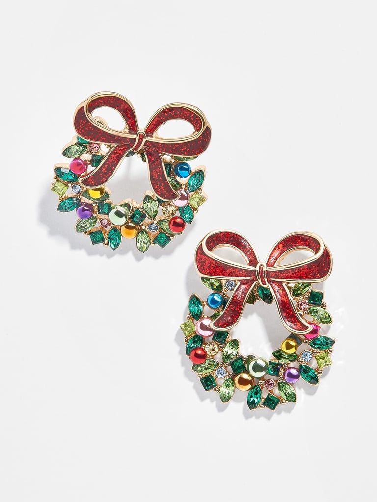 Wreath Earrings: BaubleBar Holly Jolly Earrings