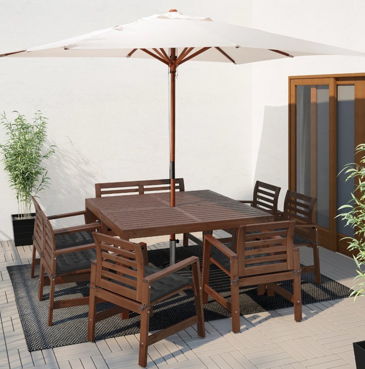 Applaro Table With 6 Armchairs and Bench Best Ikea Outdoor Furniture