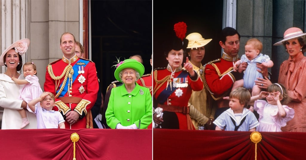 The Royal Family at Trooping the Colour Through the Years