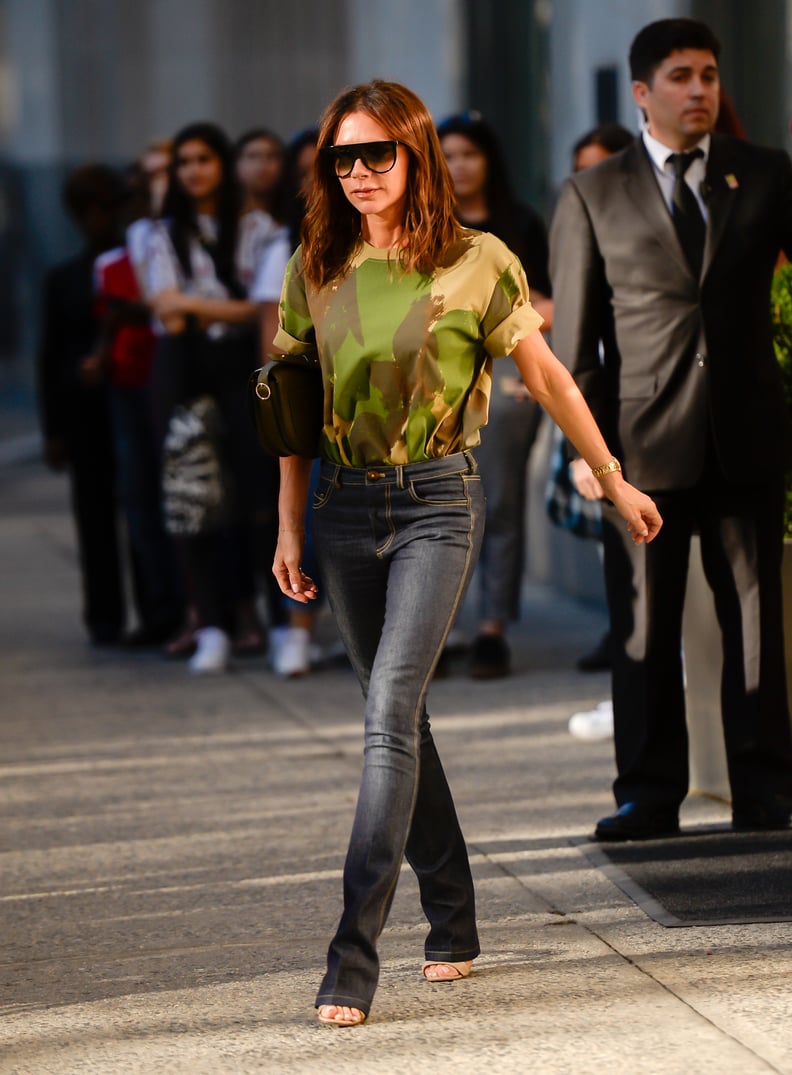 Victoria Beckham in Camo T-Shirt | POPSUGAR Fashion