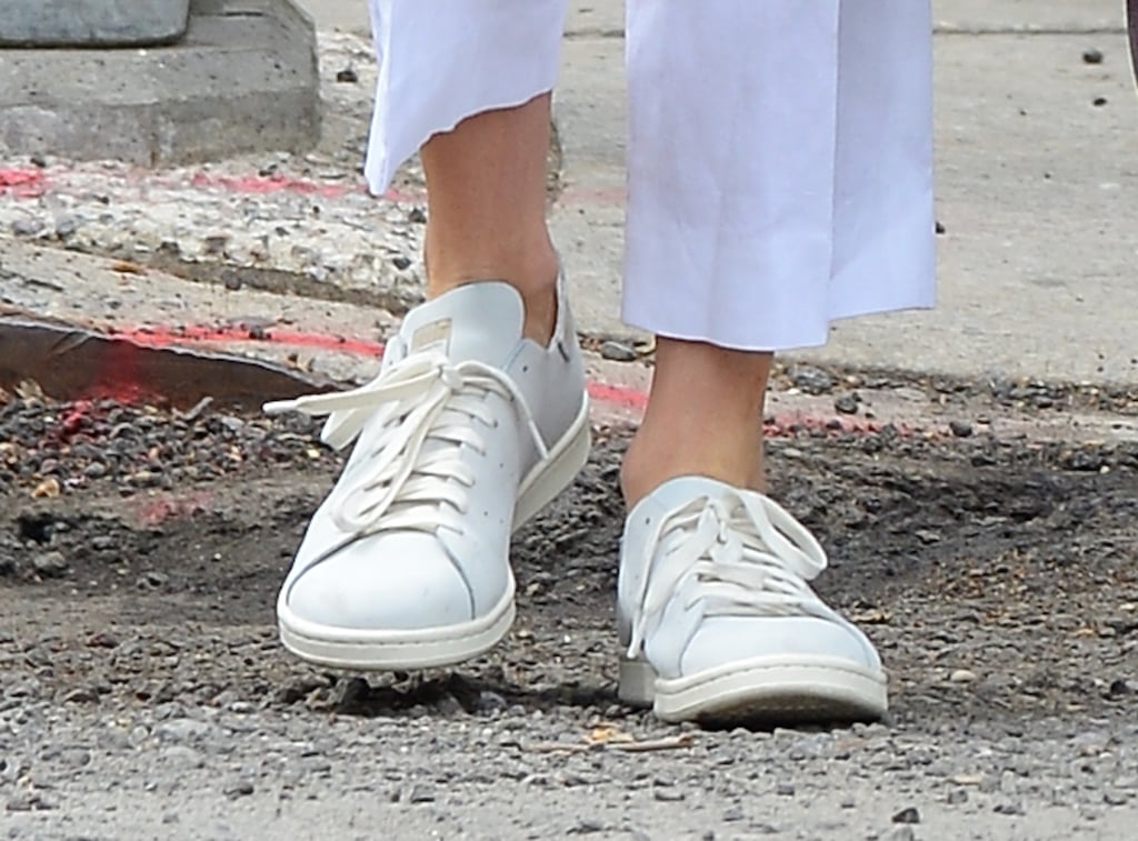 And Completed Her Look With Stan Smiths