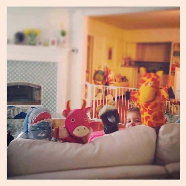 When the family sofa doubled as a puppet show stage
