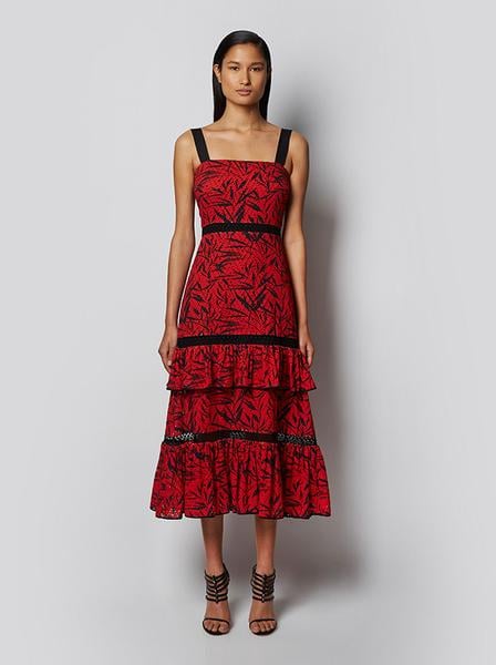 Prabal Gurung Tiered Ruffled Dress