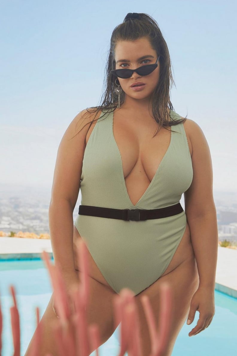Nasty Gal Hold on Plus Belted Swimsuit