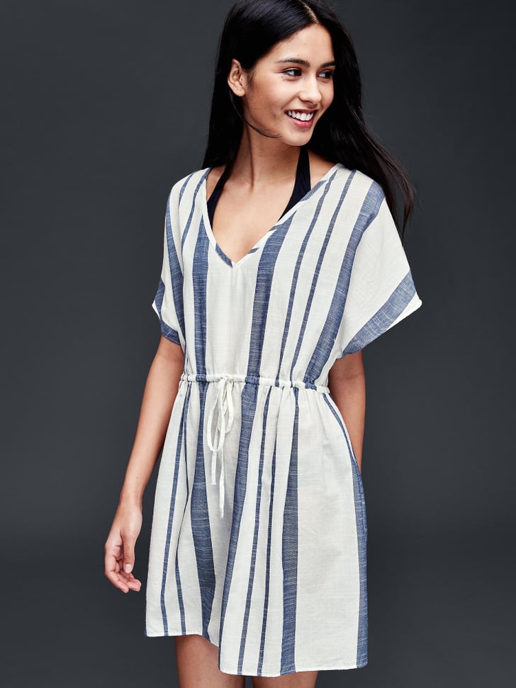 Gap Cotton Navy Stripe Cover Up (50) Flattering Swimsuit CoverUps
