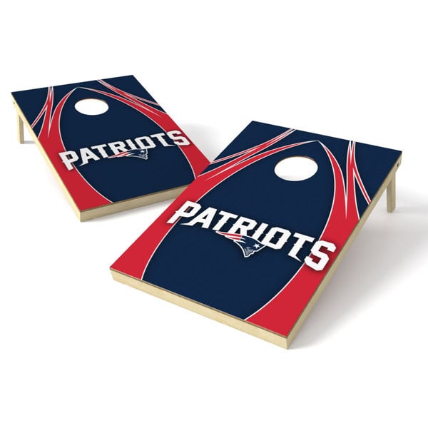 NFL Patriots Platinum Shield Cornhole Bag Toss Set