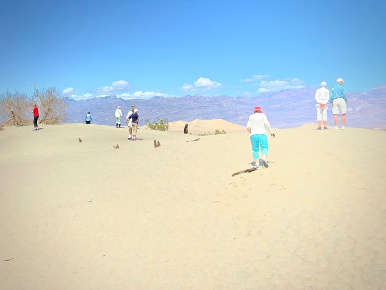 Tourists at the Dunes-Death Valley