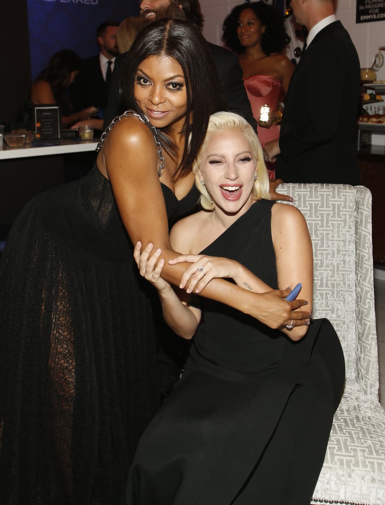 Stars Posing With Lady Gaga at the Emmys 2015