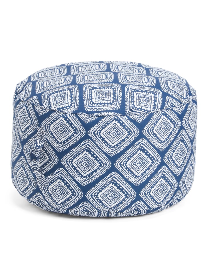 Indoor Outdoor Pattern Pouf Cheap TJ Maxx Outdoor Furniture and Decor 2019 POPSUGAR Home