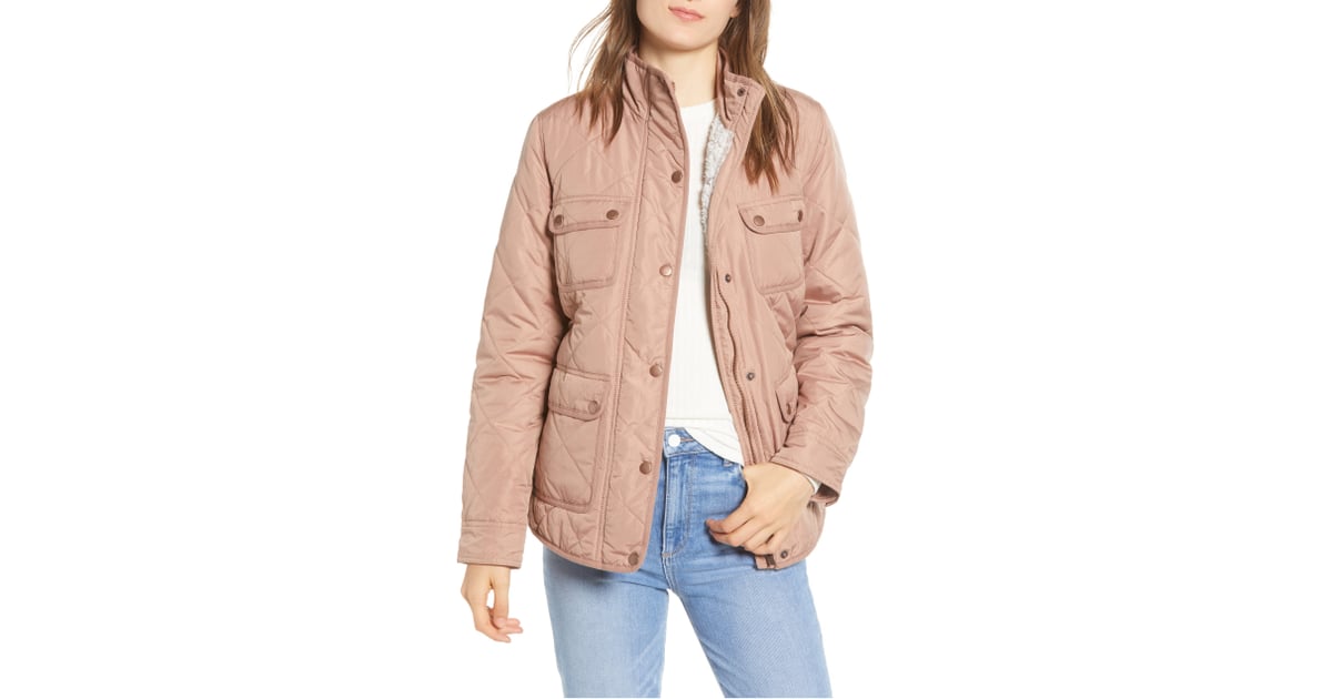 Fleece lined quilted utility cheap jacket thread & supply