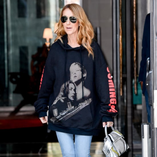 Celine Dion Wearing Titanic Sweatshirt Picture