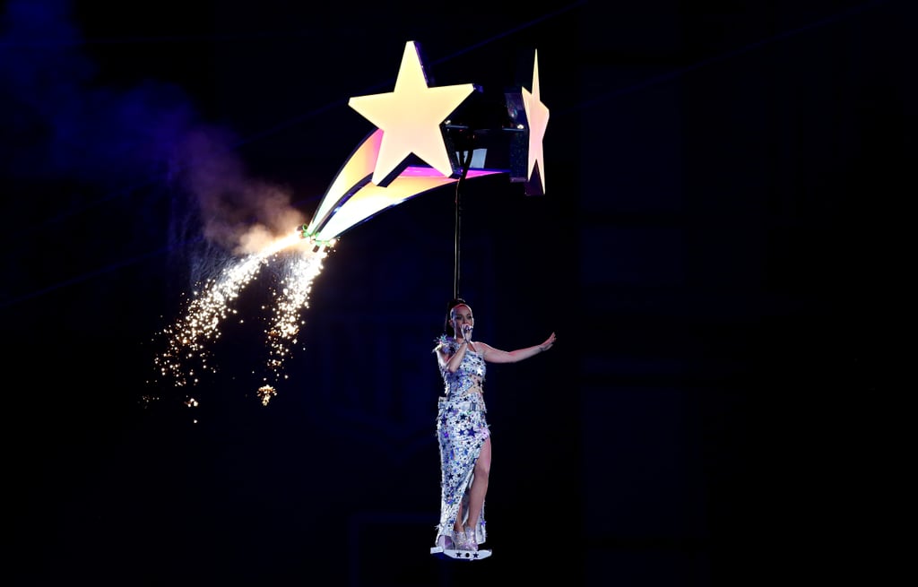 Katy Perry Flying During Super Bowl Halftime Show