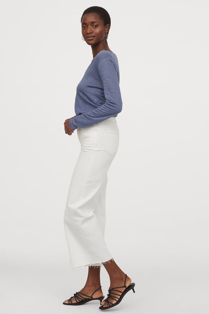 H&M Wide Leg Cropped Jeans Best Jeans For Women 2020 POPSUGAR