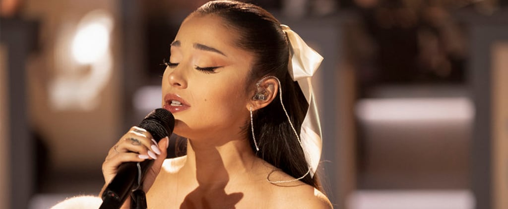 Ariana Grande Wears Ivory Strapless Emilia Wickstead Dress