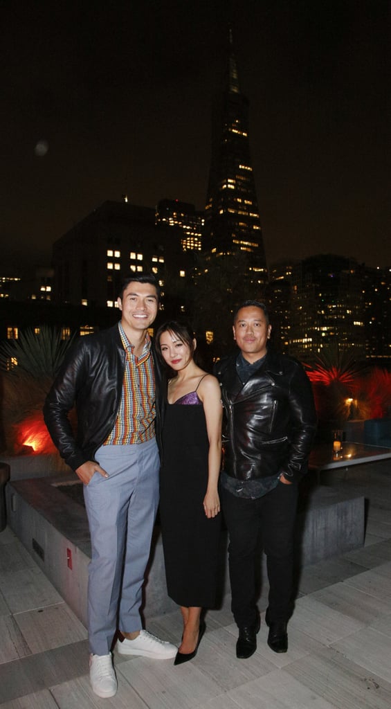 Wearing a sexy slip dress at the Crazy Rich Asians viewing party hosted by Steve Jang.