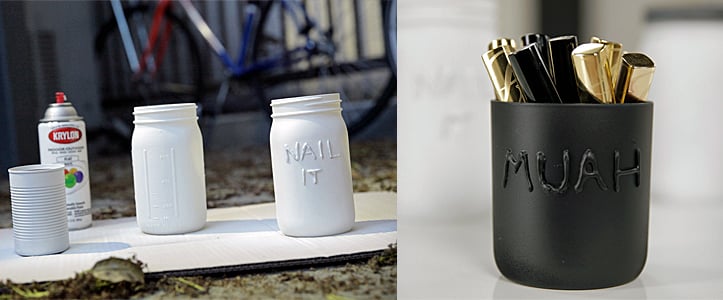 Mason Jar Makeup Brush Storage Diy Popsugar Beauty
