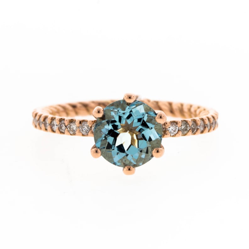 Concierge Diamonds​ Rose Gold & Aquamarine Engagement Ring