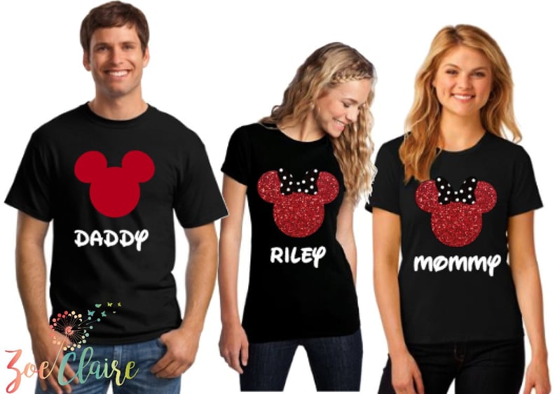 Family Disney Shirts Tank Tops, Matching Shirts, Mickey Mouse Disney Castle  Shirt, Glitter Custom Disney Shirt Minnie, Disney Shirts 
