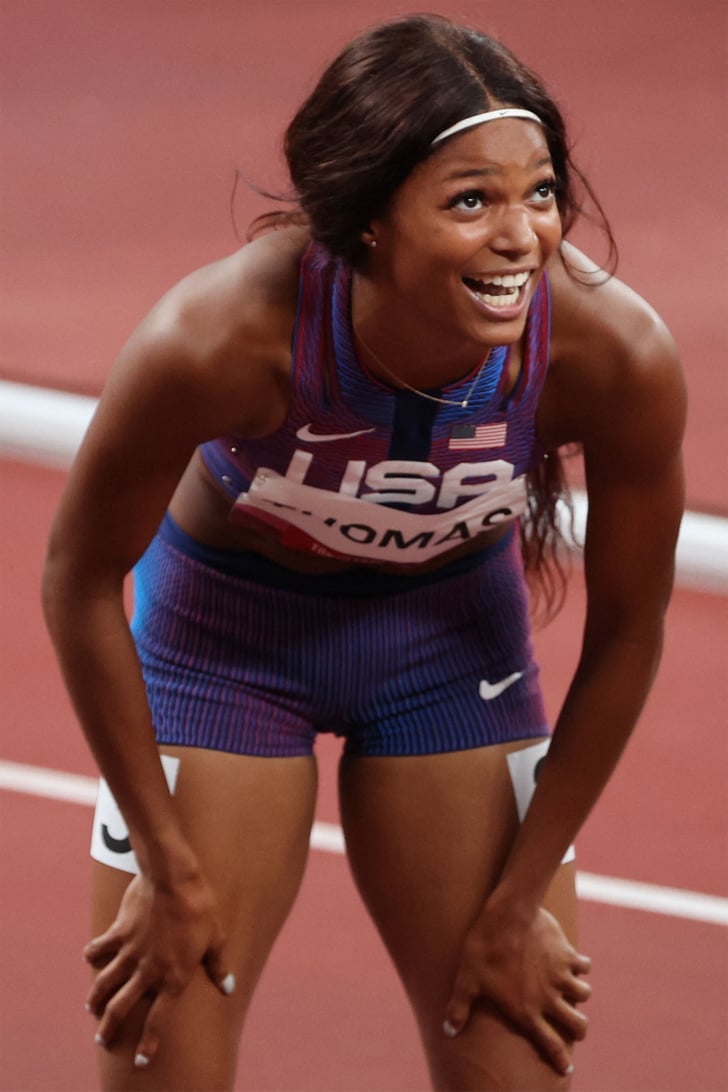 Gabby Thomas Reacts to Winning Bronze in the Women's 200m Gabby