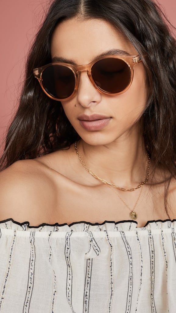 Le Specs Hey Macarena Polarized Sunglasses ($85)
These Le Specs polarized sunglasses will pair well with any fall-weather outfit. Normally, you have to pay a premium for polarized sunglasses, but these are under $90 and so cute. Plus, they come with a soft case, so you can keep your lenses protected. If you're looking for a pair of trending women's sunglasses, these are them.
