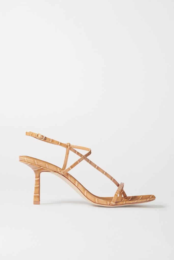 Studio Amelia Croc-Effect Vegan Leather Sandals