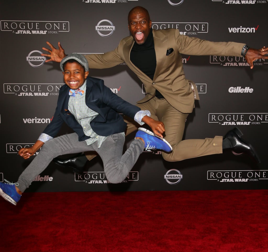 Terry Crews and His Son at Rogue One LA Premiere 2016