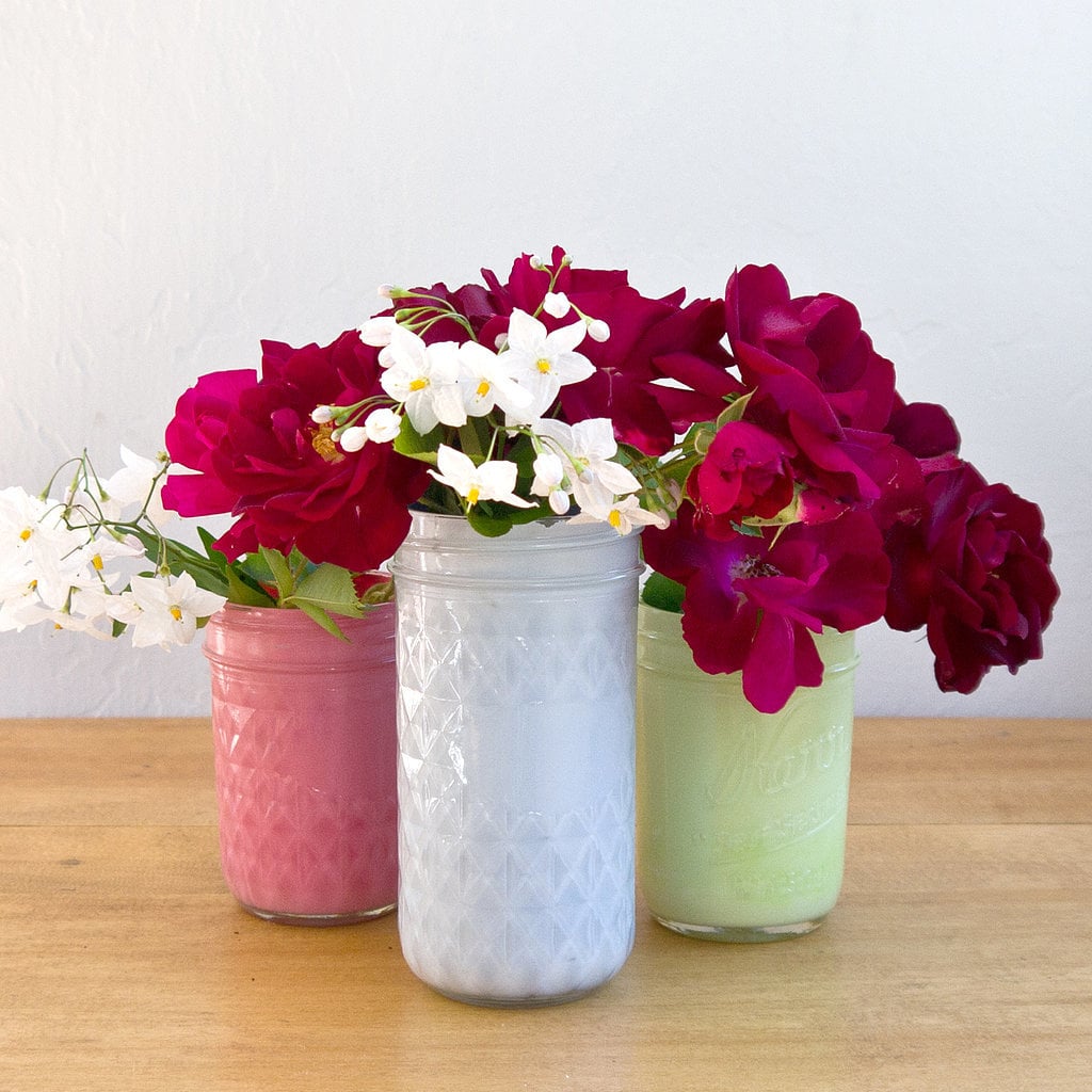 Painted Glass Jars