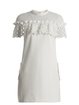 Self Portrait Floral Cape Sleeved Mini Dress