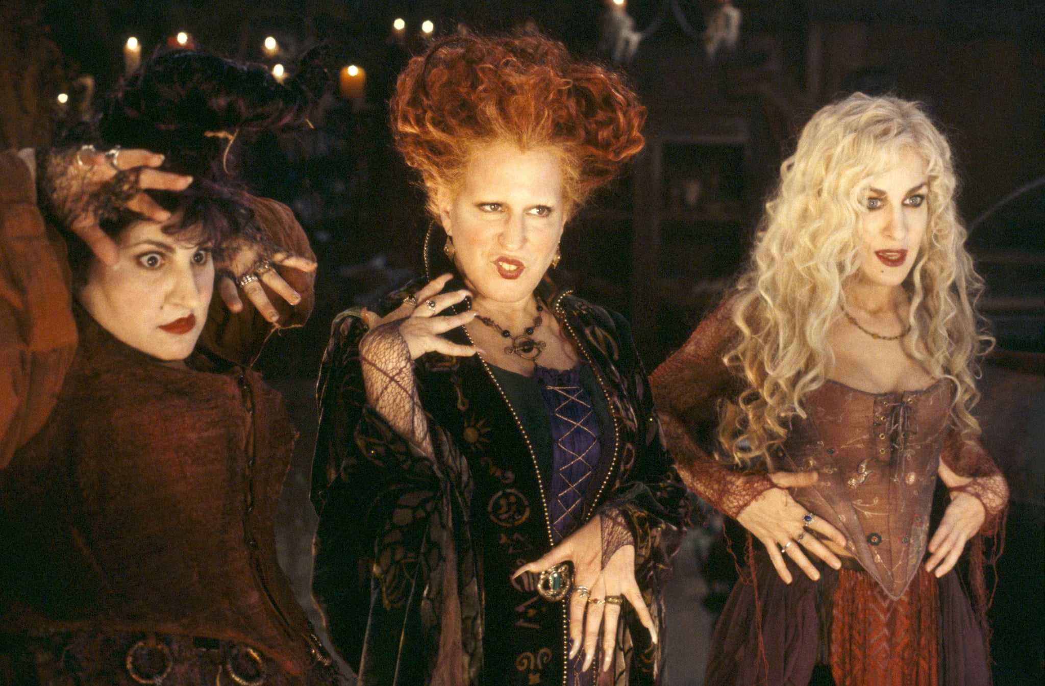 HOCUS POCUS, Kathy Najimy, Bette Midler, Sarah Jessica Parker, 1993, (c) Buena Vista/courtesy Everett Collection