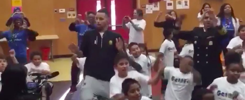 Stephen Curry Dancing With Kids For #NBAFit
