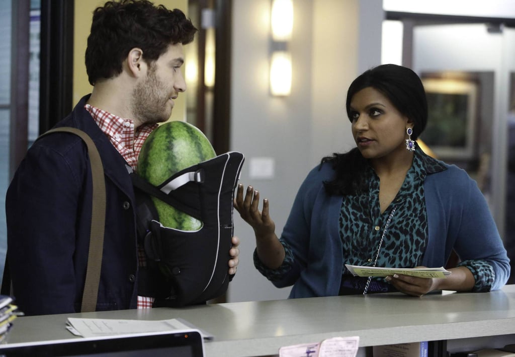 No big deal, just Peter (Adam Pally) and a watermelon in a baby carrier.