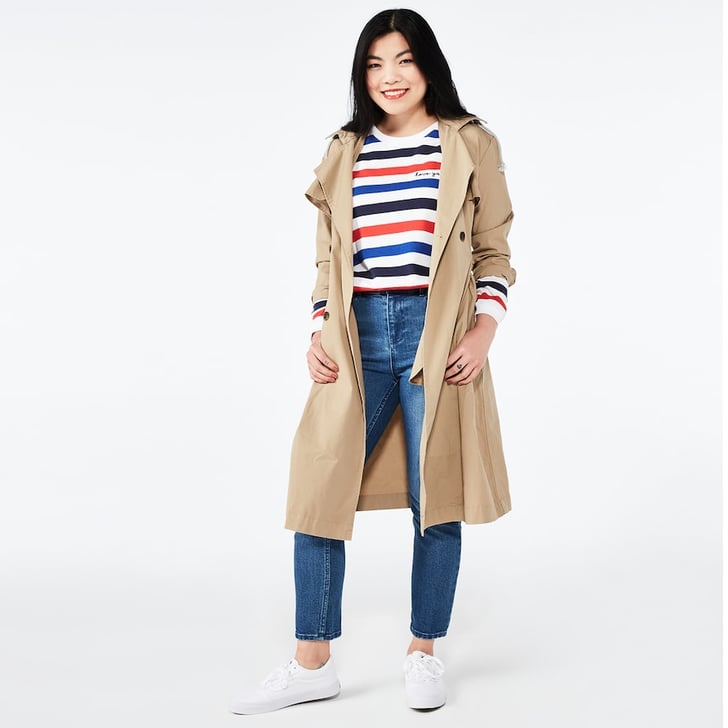 POPSUGAR at Kohl's Hooded Chambray Trench Coat Best Cheap Travel