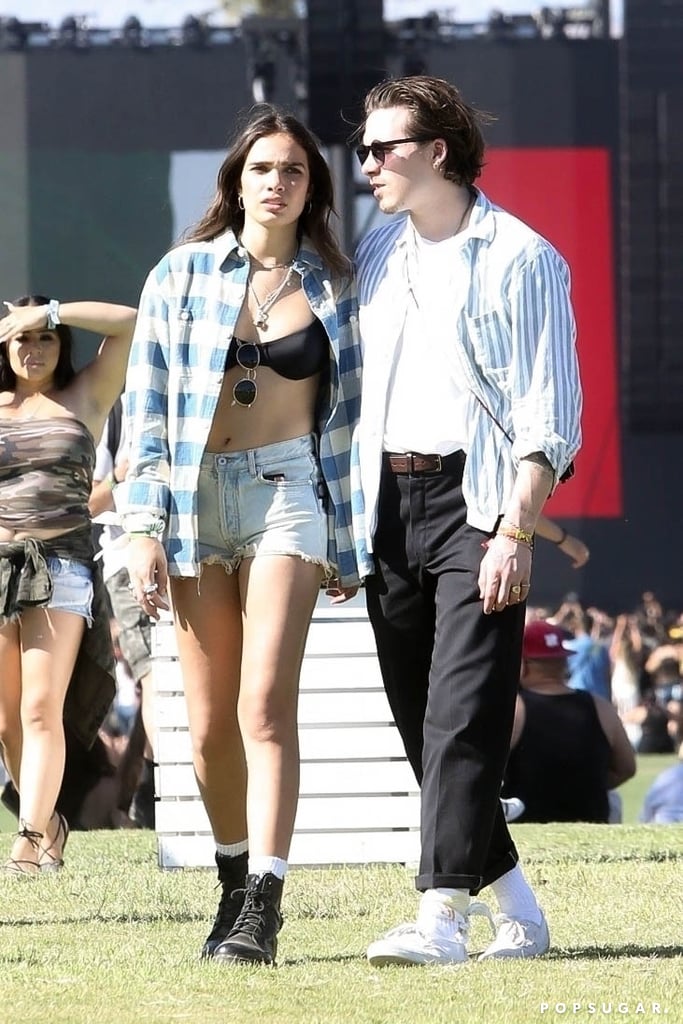 Hana Cross and Brooklyn Beckham at Coachella 2019