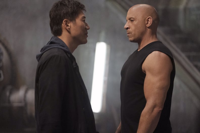 F9: THE FAST SAGA, (aka F9, aka FAST & FURIOUS 9, aka FAST AND FURIOUS 9), from left: Sung Kang, Vin Diesel, 2021. ph: Giles Keyte /  Universal Pictures / Courtesy Everett Collection