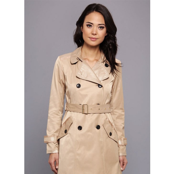 Vince Camuto Double Breasted Shimmer Trench ($70) | Jackets Every Woman ...