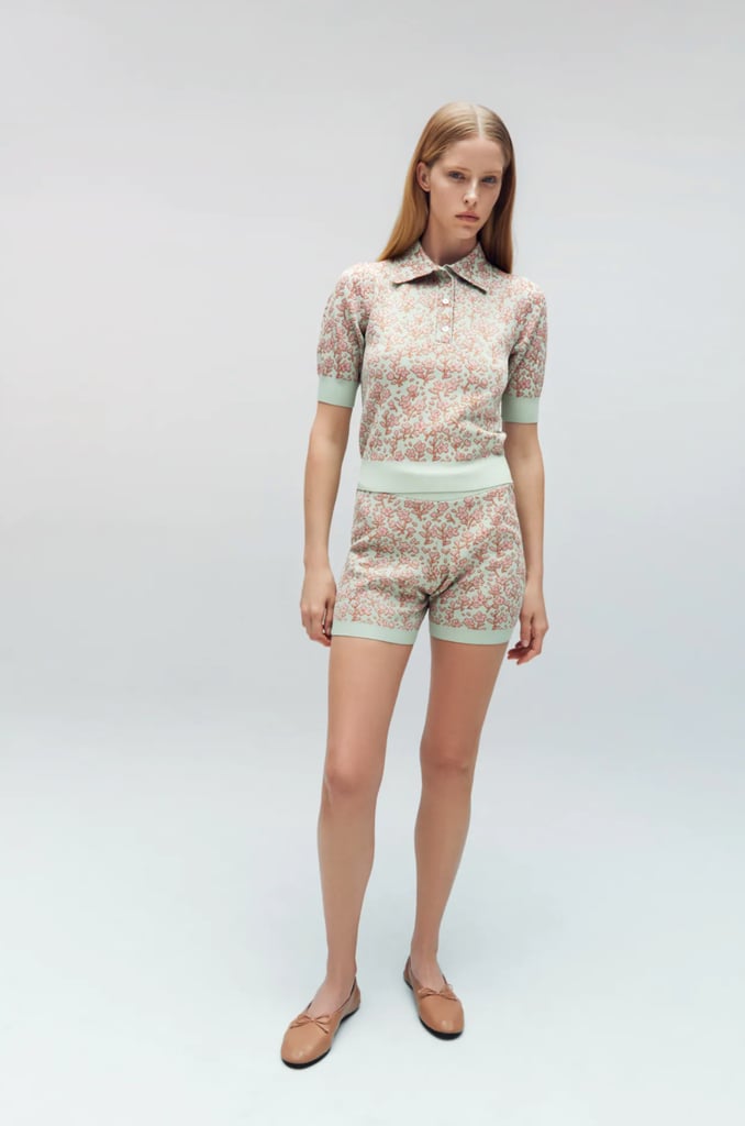 Zara Jacquard Knit Photo Shirt and Shorts