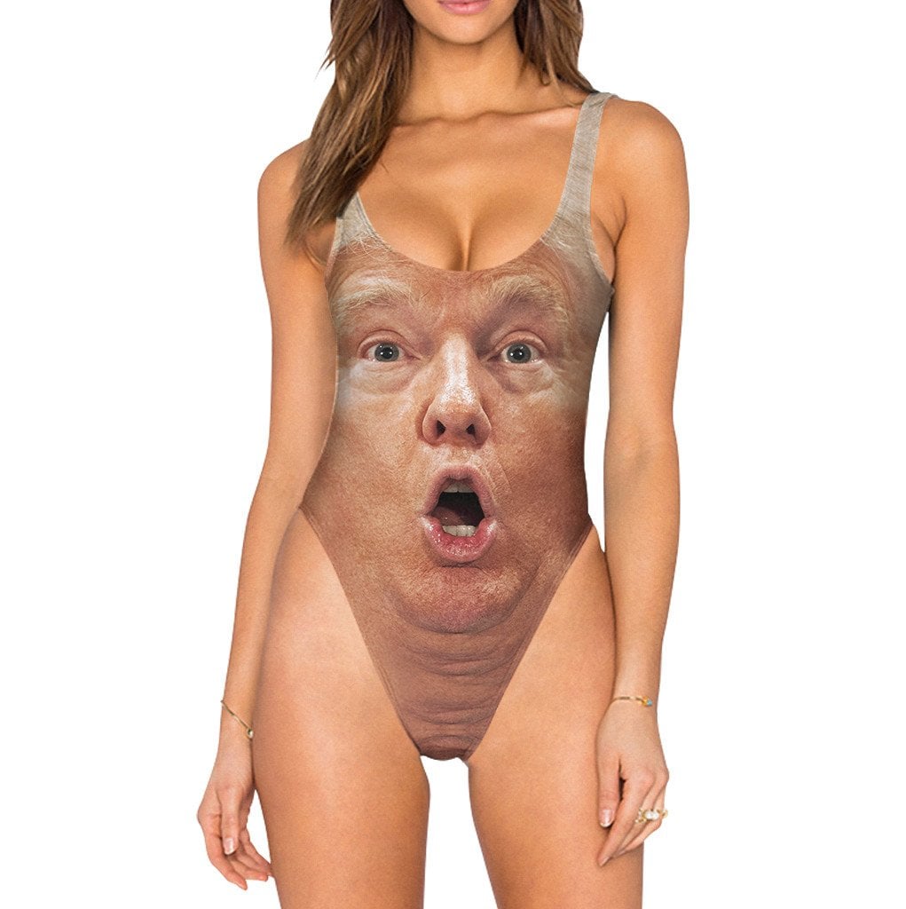 Shocked Trump One-Piece Swimsuit