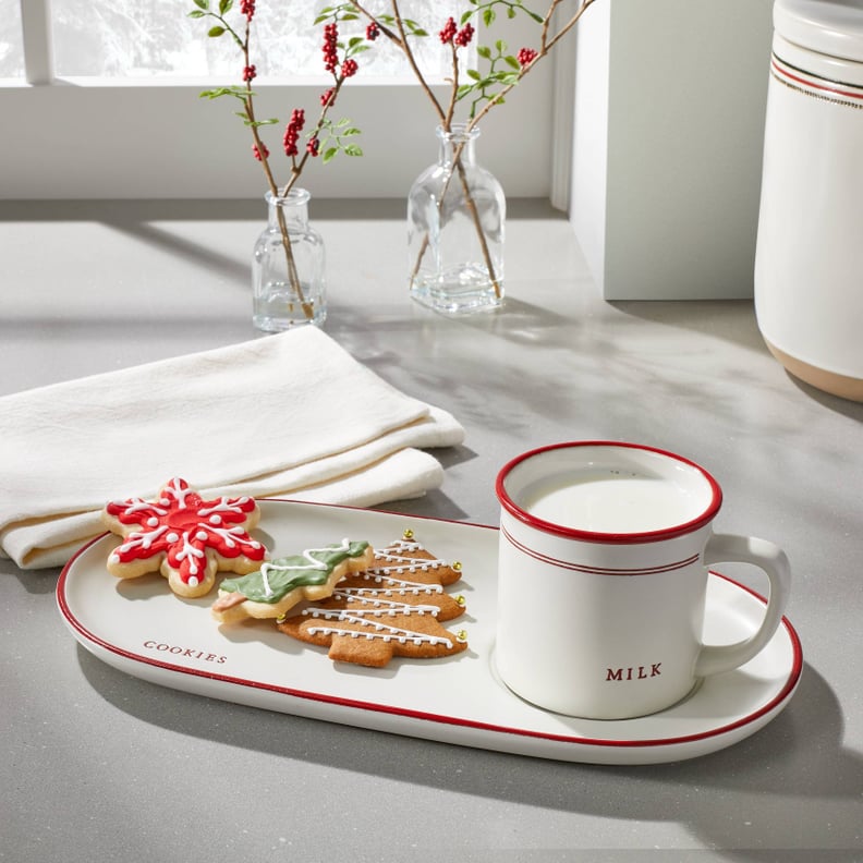 Stoneware Milk & Cookies Plate Set