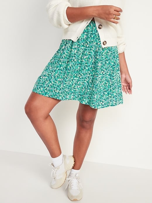 Old Navy Floral-Print A-Line Mini Skirt