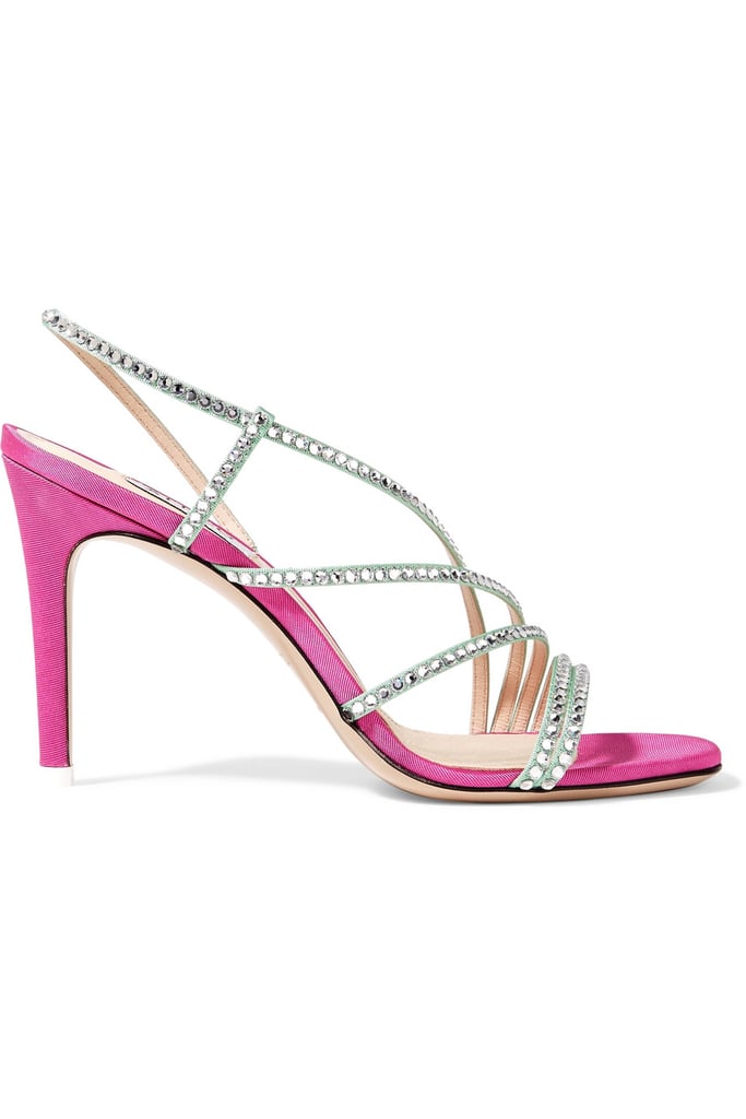 Attico Baby Crystal-Embellished Slingback Sandals