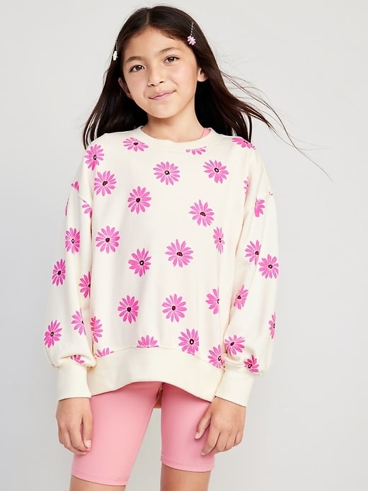 Old Navy Slouchy Crew Neck Graphic Sweatshirt