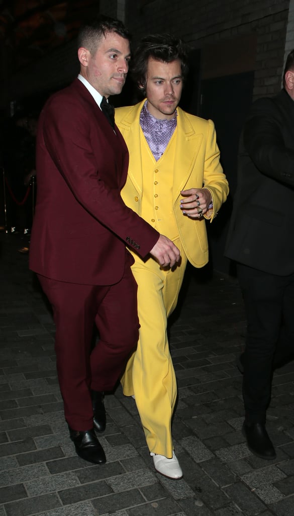 Harry Styles Yellow Marc Jacobs Suit at the Brit Awards 2020