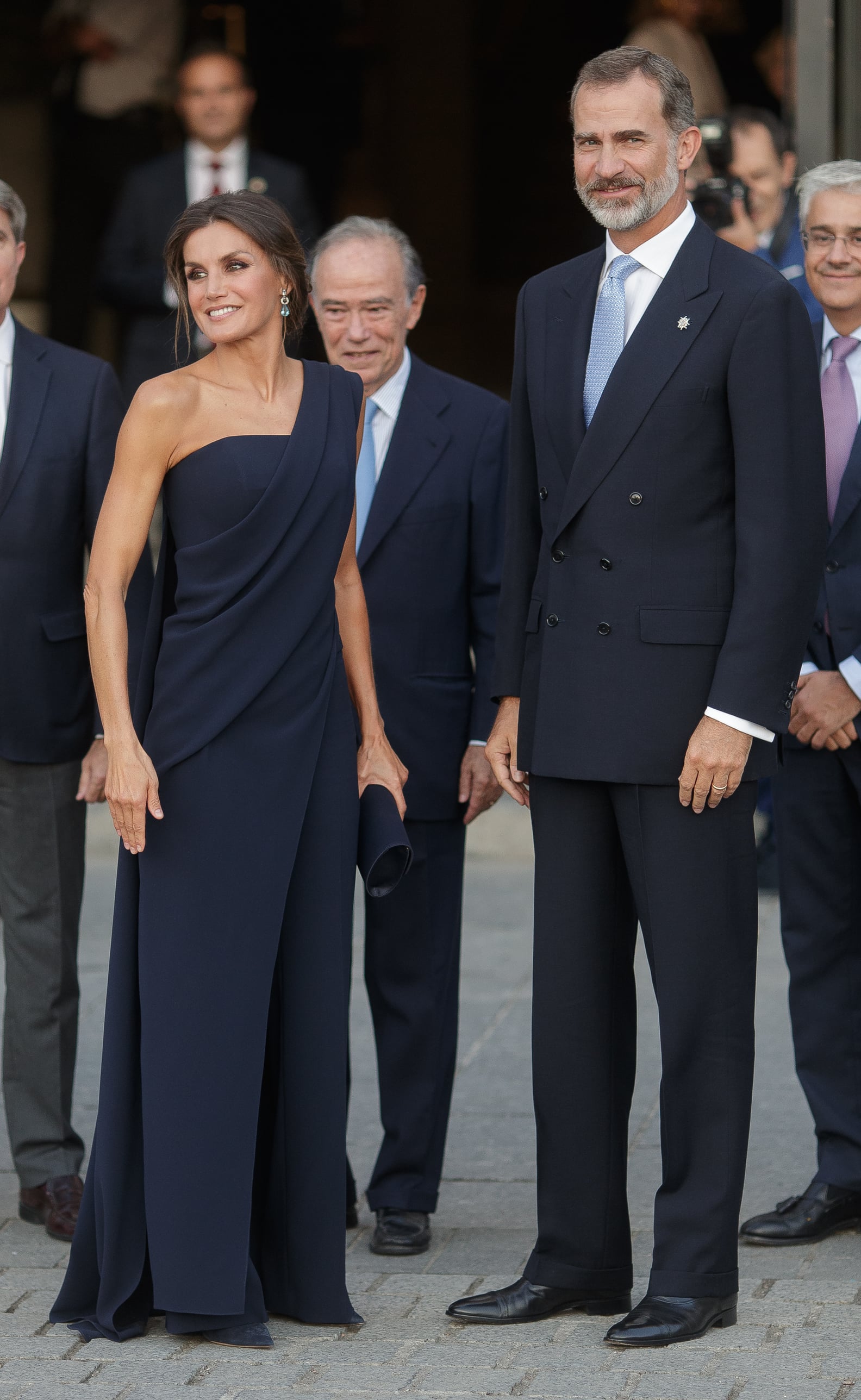 Queen Letizia's Navy Jumpsuit September 2018 | POPSUGAR Fashion