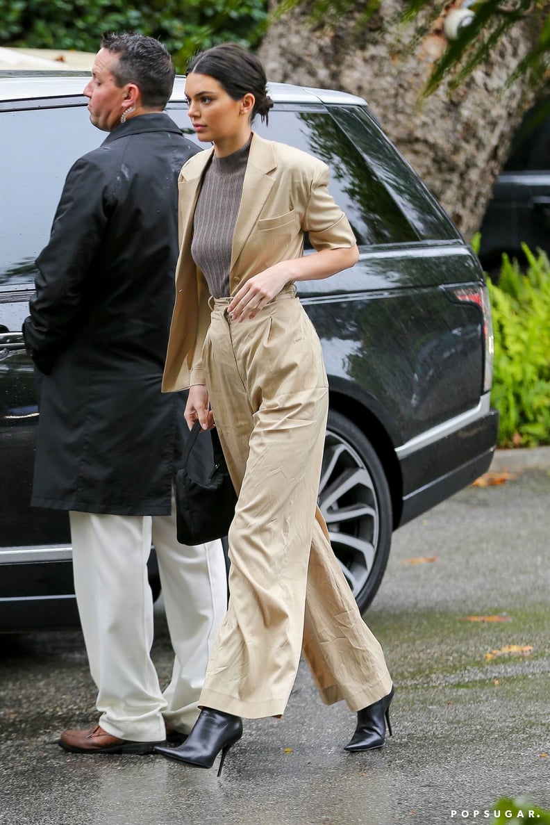 Kendall Wore a Tan Moon Choi Jumpsuit