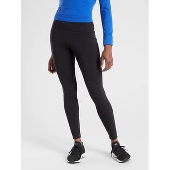 ATHLETA Altitude Pant in Polartec Power Stretch Black Fleece-Lined Pants  Size: M