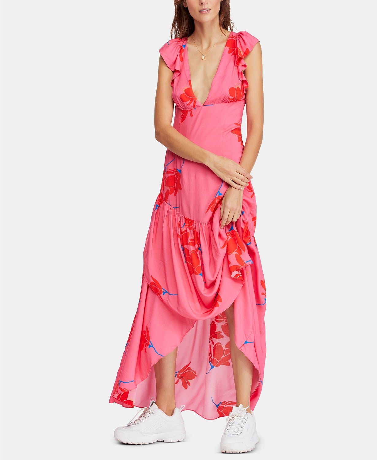Vince camuto floral getaway maxi dress top