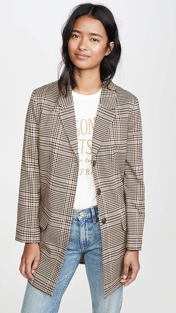 BB Dakota Boyfriend Check Blazer