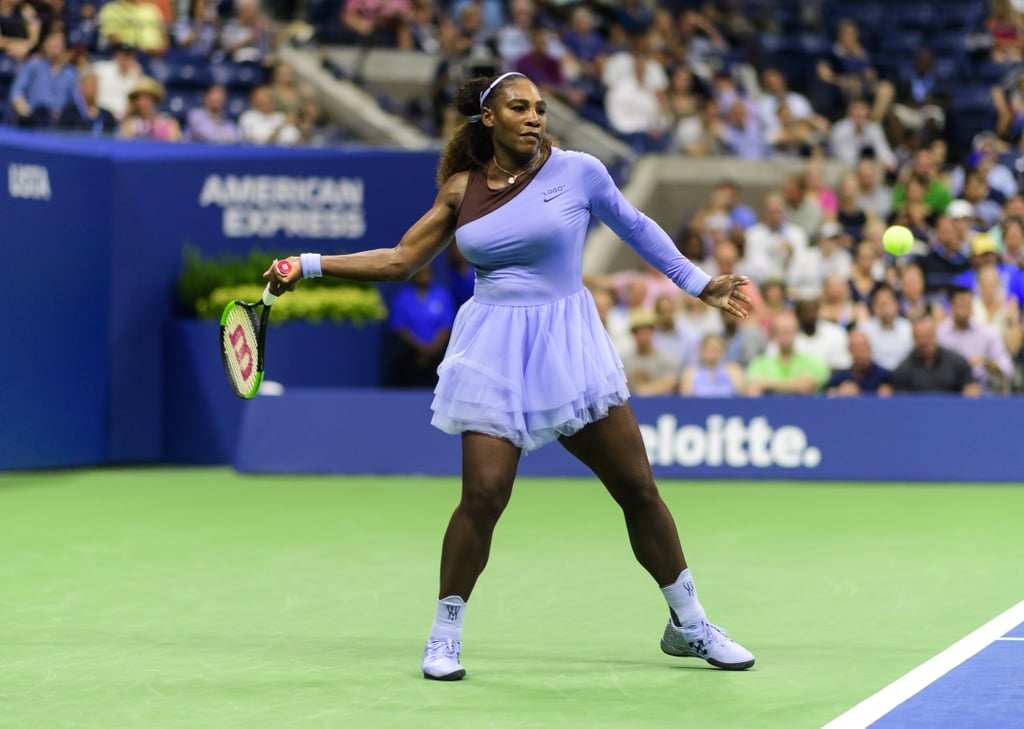Serena Williams Wearing Sparkly Nike x Off-White Sneakers at the US Open in 2018